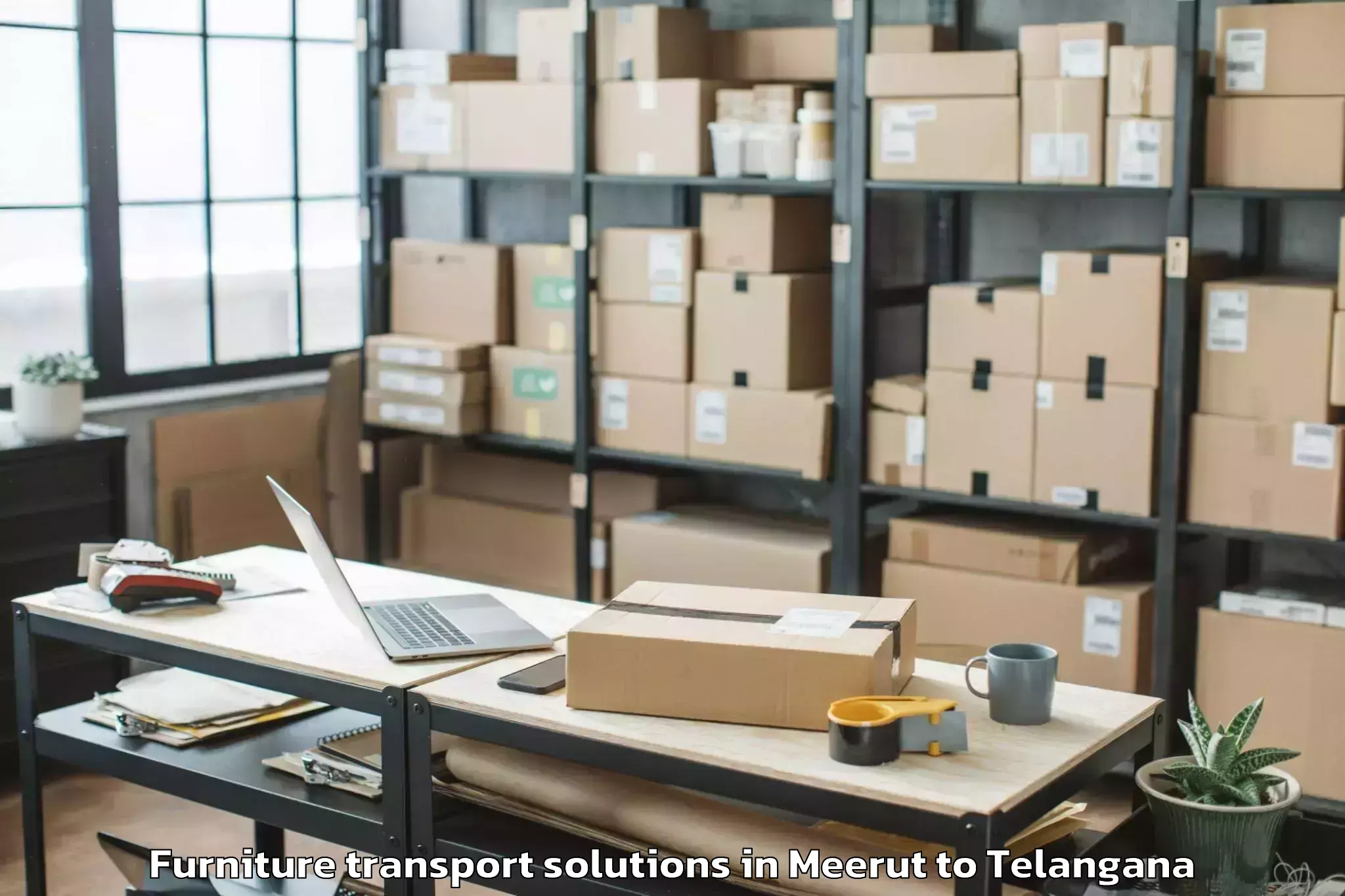 Get Meerut to Kulkacharla Furniture Transport Solutions